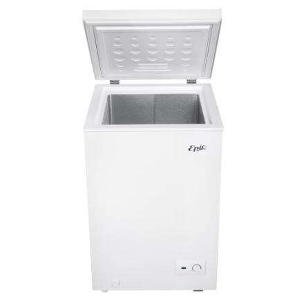 EPIC ECF35W 3.5 Cubic Feet Energy Efficient Chest Freezer for Home, Garage, or Basement - Perfect for Frozen Food Storage and Meal Prep