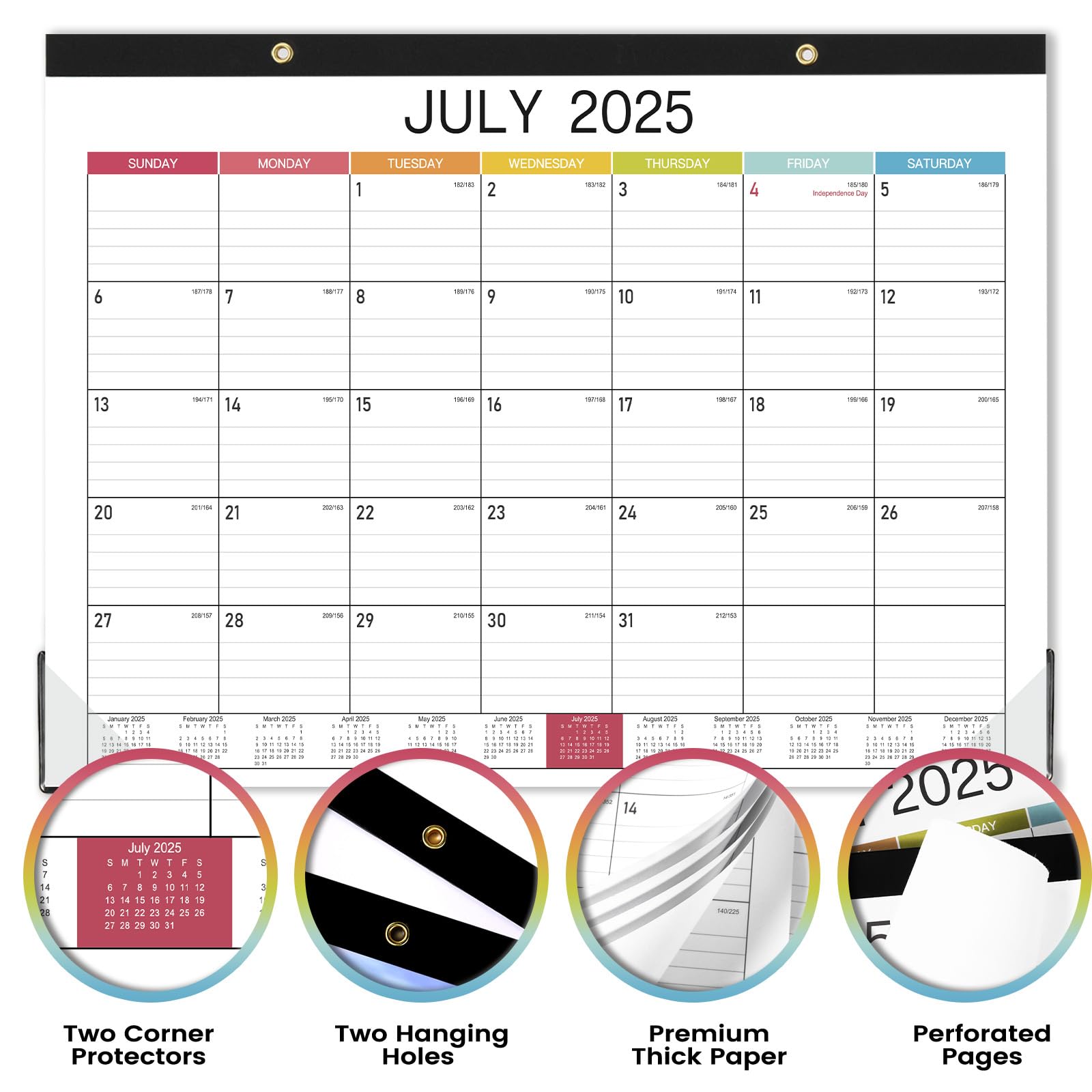 2025-2026 18-Month Desk Calendar - Large 14.8