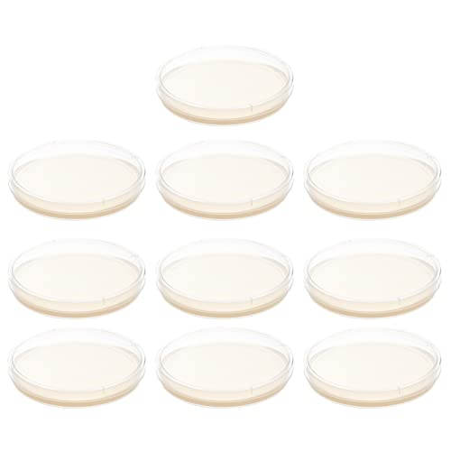 Sterile Potato Dextrose Agar Petri Dishes - 10 Pack 90mm Transparent Culture Plates for Microbiology Lab, Cell Cultivation & Science Education | Ideal for Laboratory Research, Classroom Teaching & Mushroom Spore Cultivation
