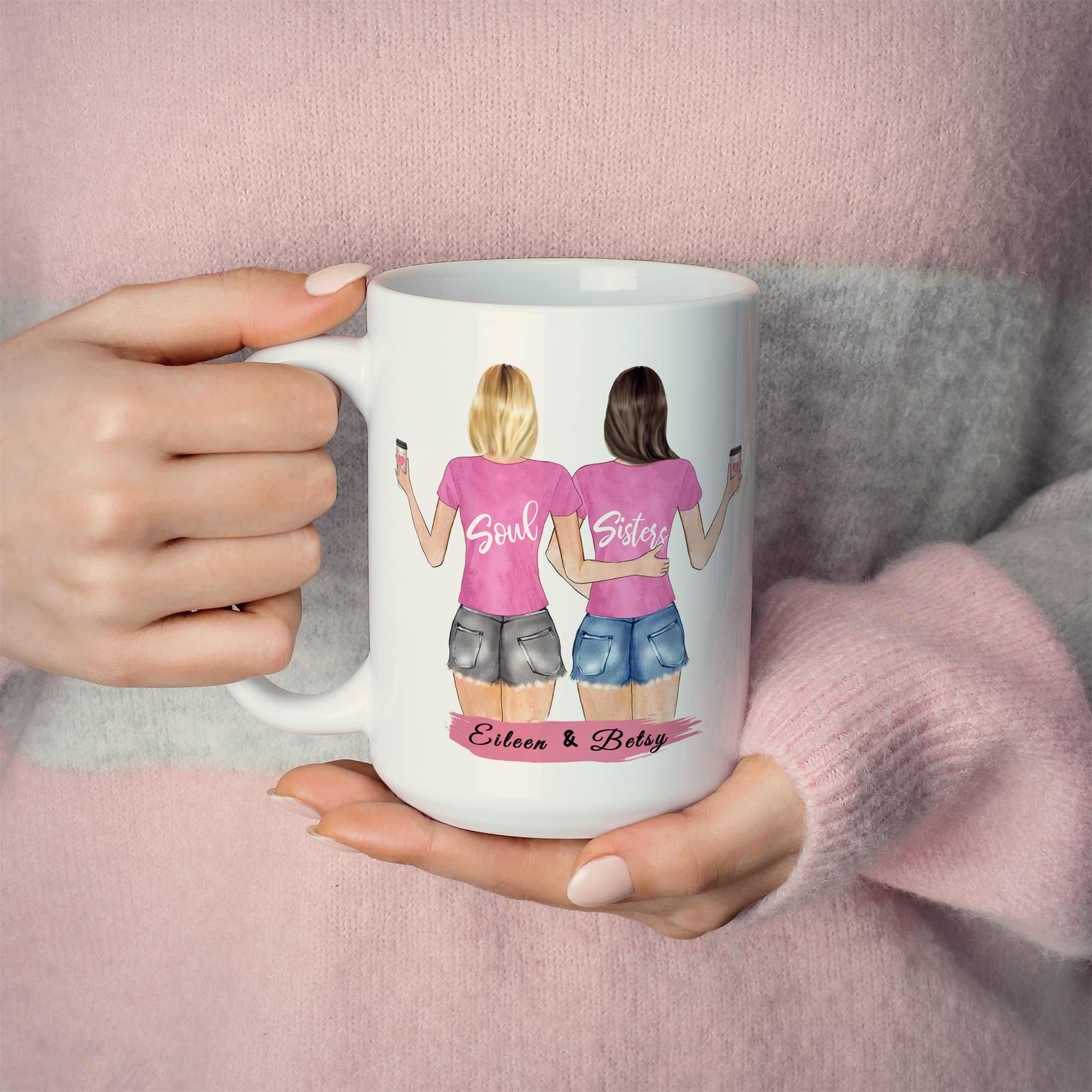 Personalized Sister Coffee Mug - Custom Birthday & Graduation Gift for Sister, Long Distance Friendship Gift for Women - Perfect for Coffee, Tea & Hot Drinks at Home or Office