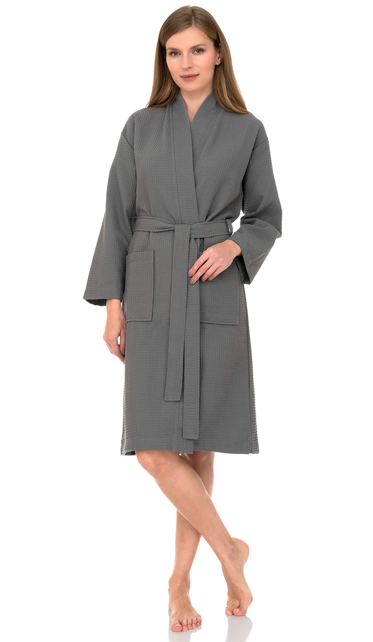 TowelSelections Women's Waffle Kimono Spa Bathrobe - Soft & Cozy Bath Robe for Women | Perfect for Spa, Relaxation & Lounging at Home