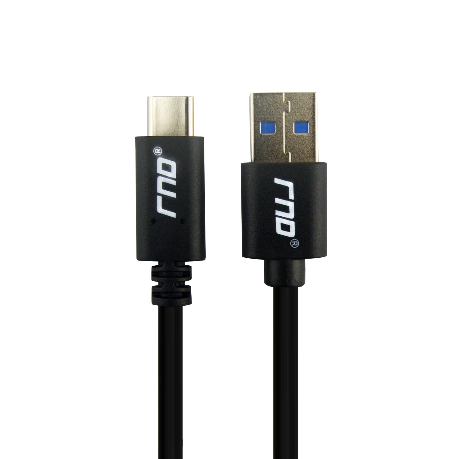 RND USB-C to USB-A 3.0 Short Cable (1.5ft) - Fast Charging & Data Sync Compatible with iPhone, iPad, Samsung, Android Smartphones & USB-C Devices - Perfect for Home, Office & Travel Charging