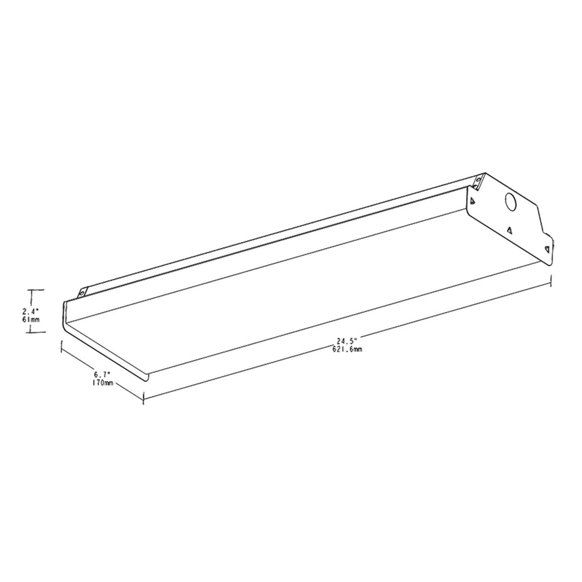 2ft LED Wrap Light 20W 2800 Lumens 3500K/4000K/5000K Color Temperature 120V-277V for Garage, Warehouse, Workshop and Office Lighting