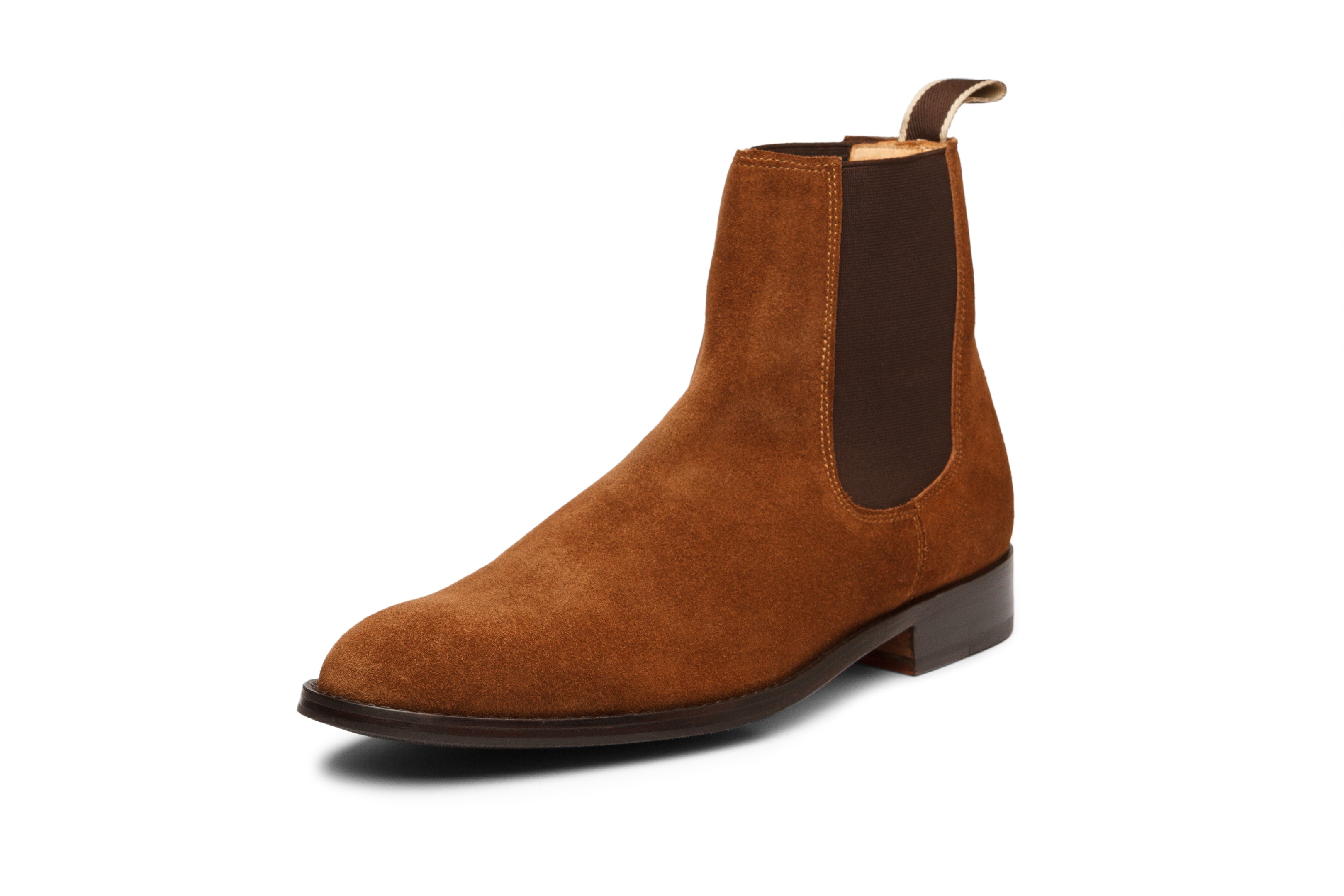 Men's Chelsea Boots in Cognac Suede - Comfortable Ankle Boots for Casual & Dress Wear | Perfect for Office, Date Night & Fall Fashion