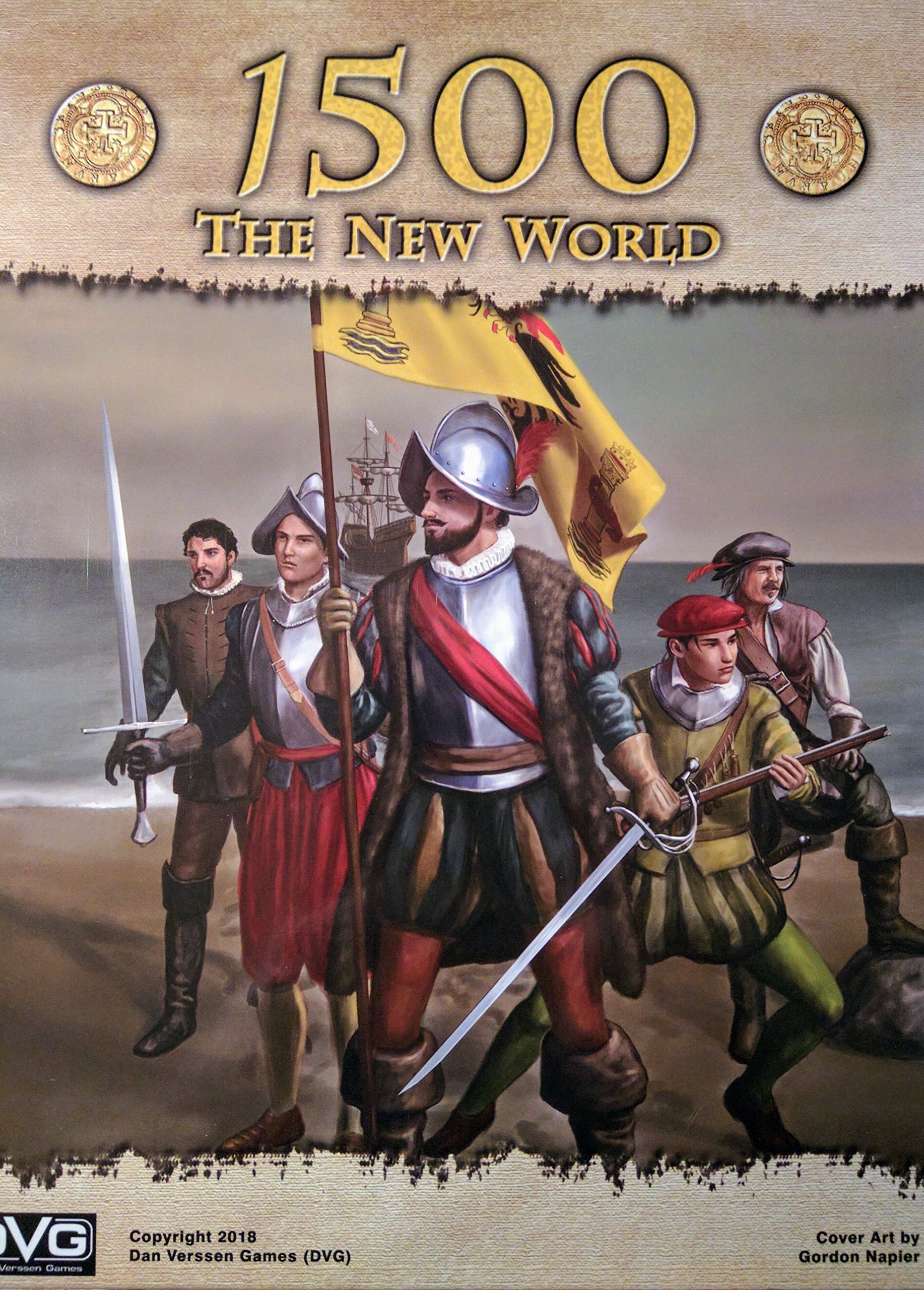 Dan Verssen Games 1500 - The New World Board Game | Strategy Tabletop Game for Adults & Teens | Perfect for Family Game Nights & Party Entertainment