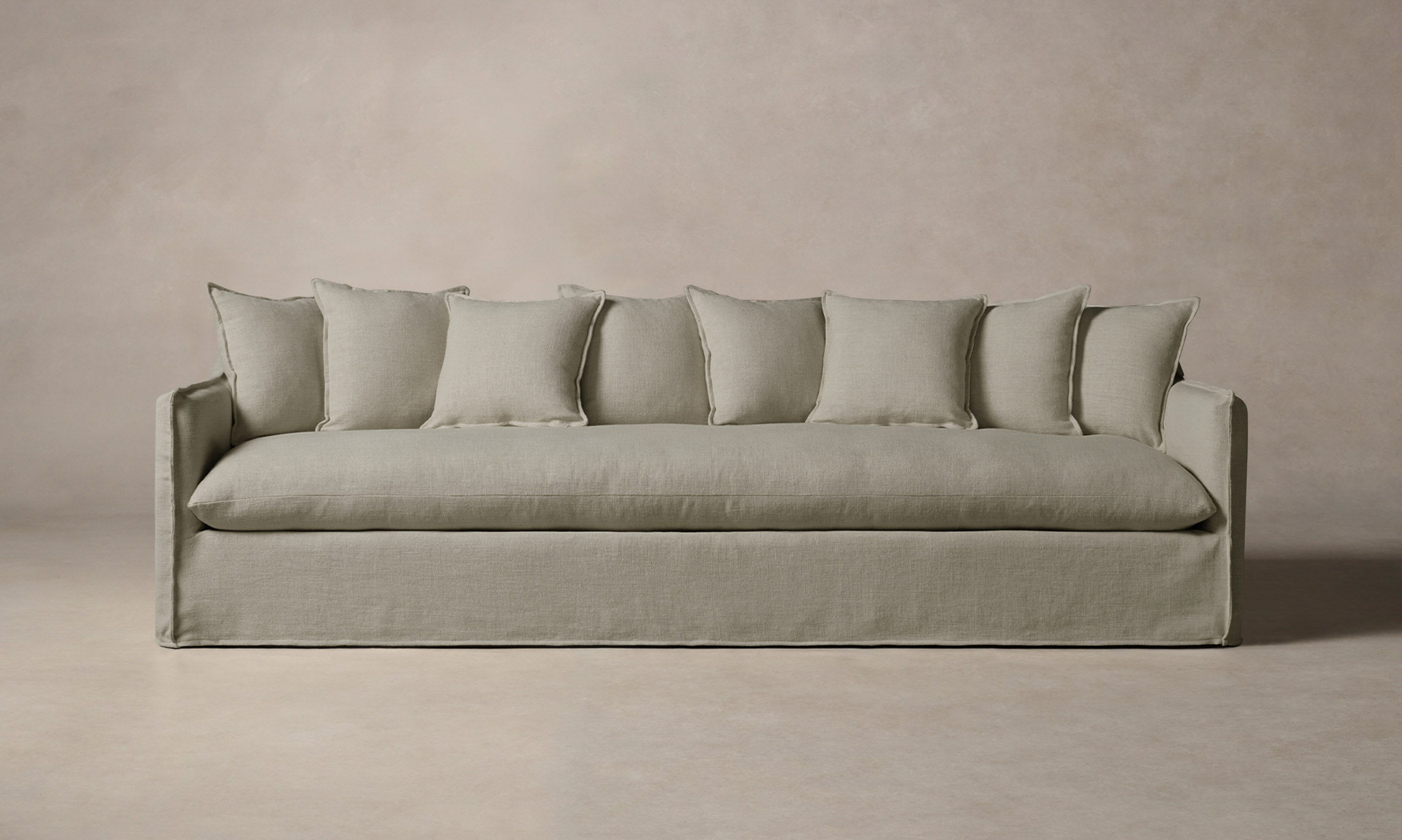 Premium Performance Linen Weave Beige Dune Sofa - Modern Living Room Furniture for Cozy Home & Office Decor
