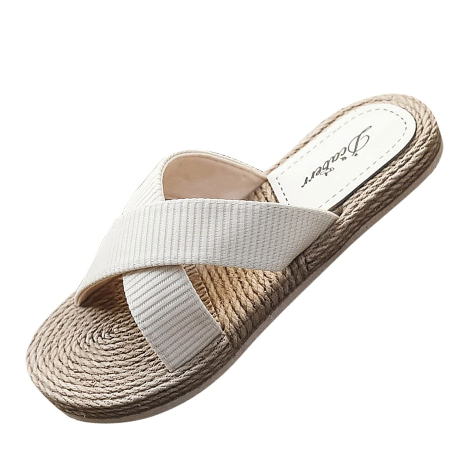 Women's Casual Satin Slippers - Spring Summer Beach Flat Sandals for Comfort