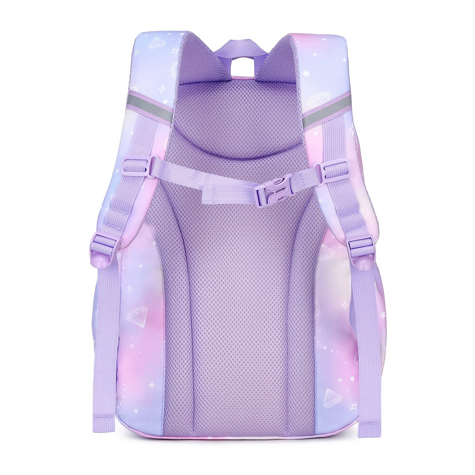 Cute Waterproof Girls Backpack for School - Large Capacity Elementary Bookbag for Kids | Durable Purple Backpack for Daily Use, Travel & Outdoor Activities