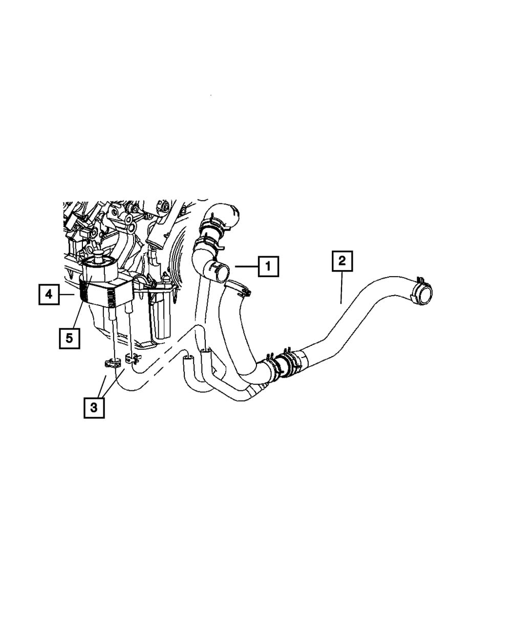 Mopar 5503 8135AA Radiator Coolant Hose Replacement - Compatible with Dodge Chrysler Jeep Vehicles - Perfect for Engine Cooling System Maintenance & Repair