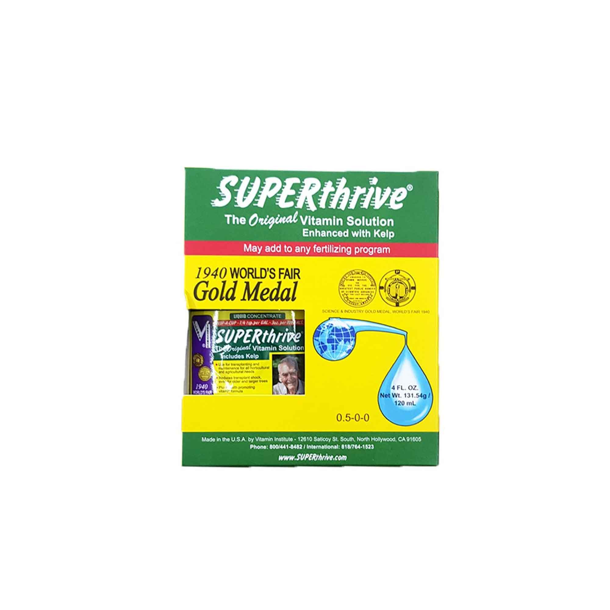 120ml Superthrive Vitamin Solution - Plant Growth Enhancer for Hydroponics & Soil | Organic Nutrient Supplement for Indoor Plants, Gardens & Greenhouses