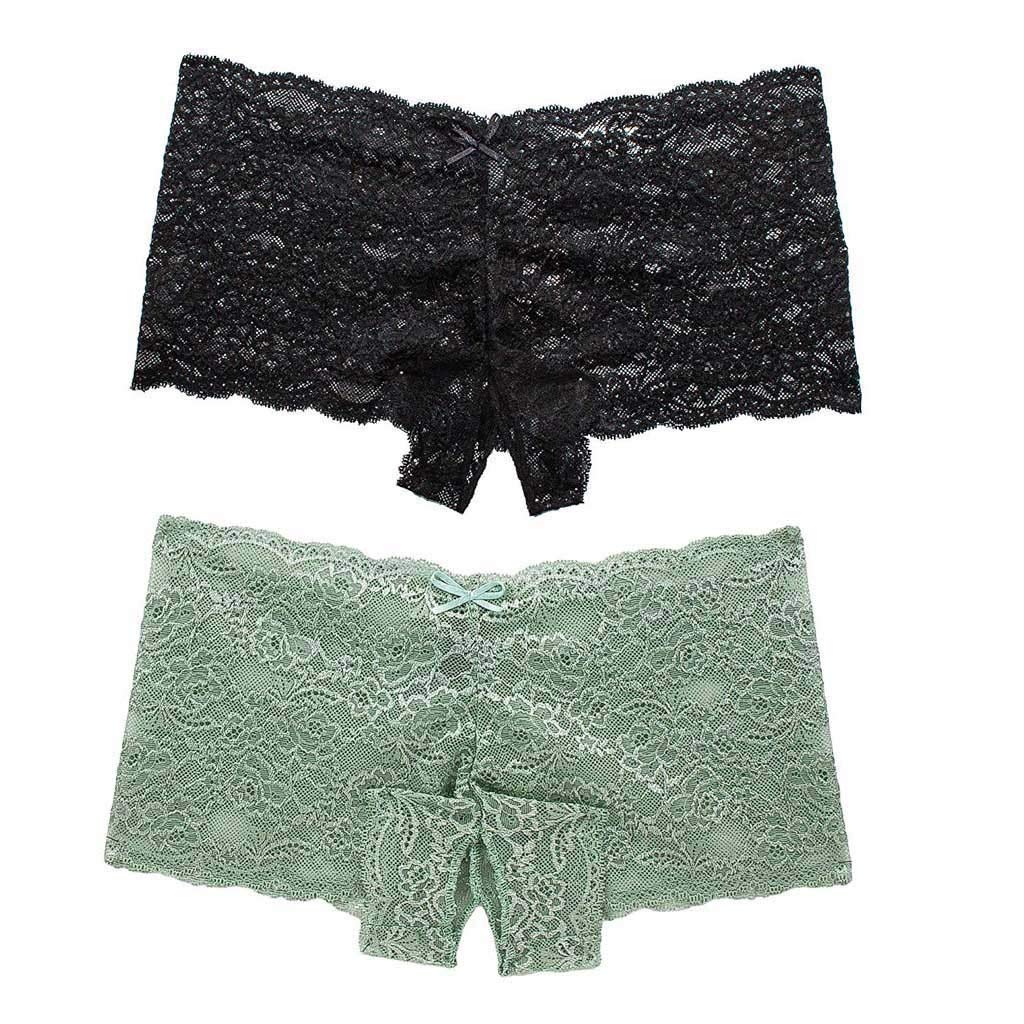 Sexy Lace Lingerie Set for Women - 2PC Bowknot Open Underwear with Crotch - Plus Size Christmas Lingerie for Romantic Nights & Special Occasions