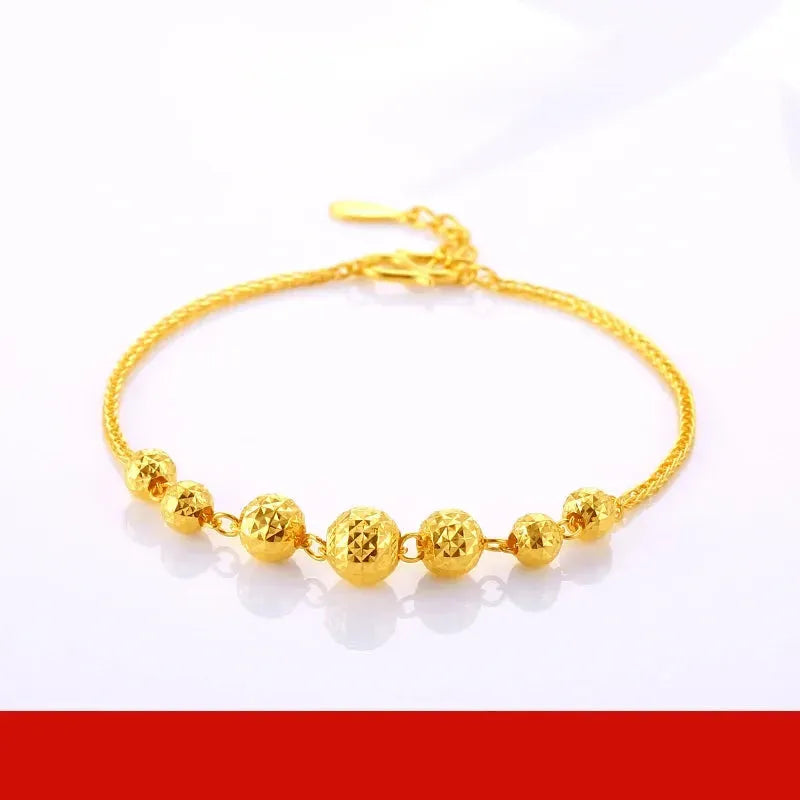 24K Pure Gold Bracelet for Women - 999 Solid Real Gold Bangle - Elegant Romantic Classic Jewelry Gift for Her - Perfect for Anniversaries, Weddings & Special Occasions