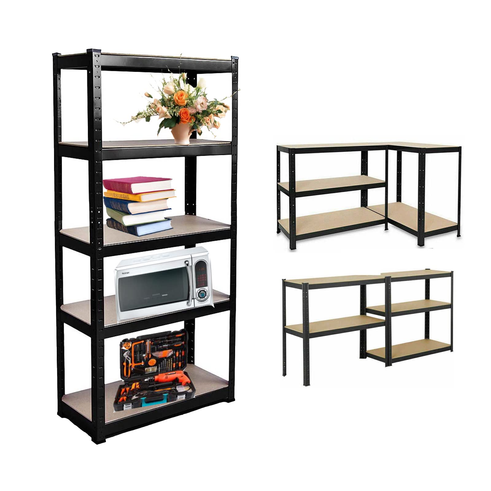 5-Tier Heavy Duty Metal Storage Shelves - 35