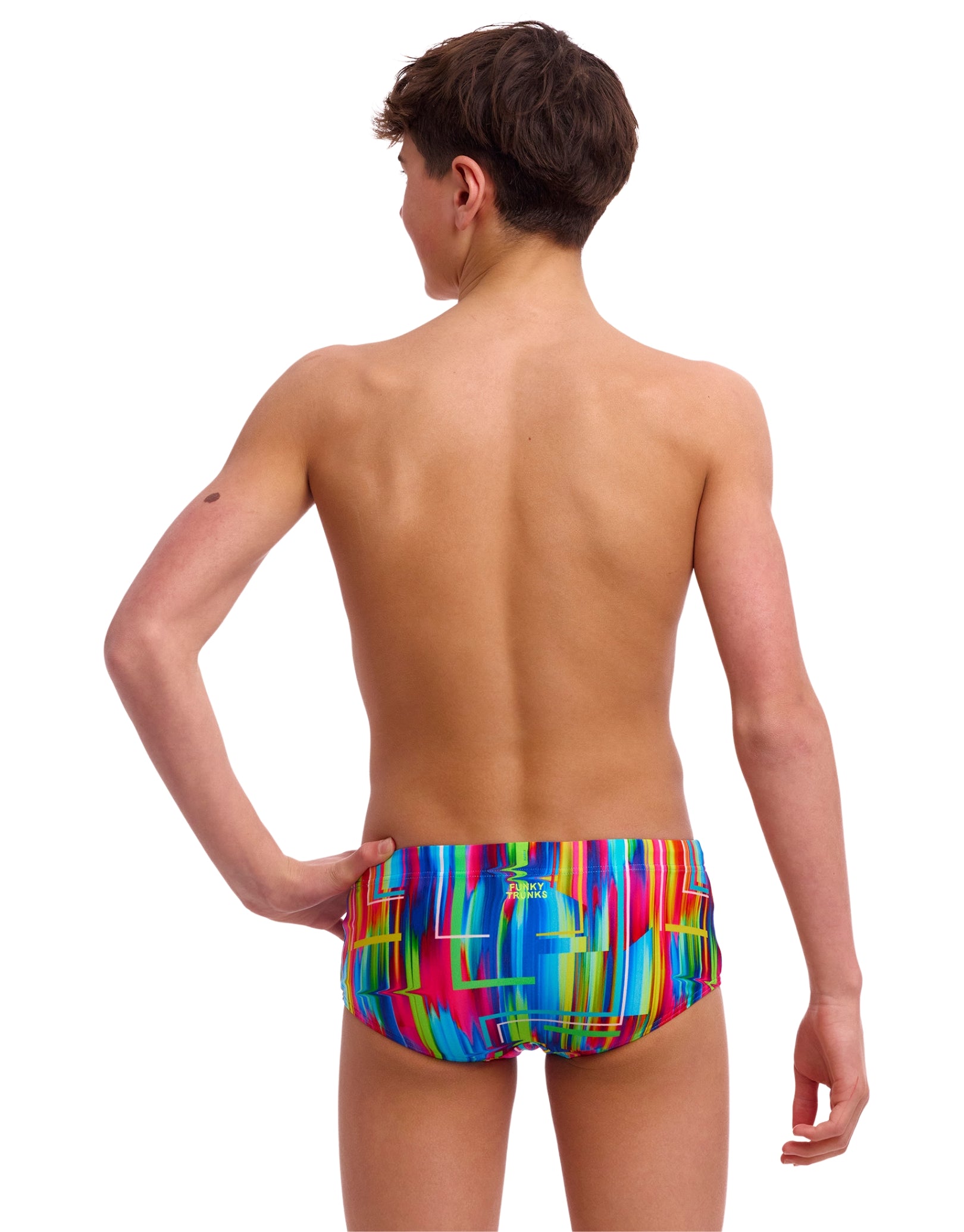 Boys The Glitch Sidewinder Swim Trunks - Quick-Dry Swim Shorts for Kids with UPF 50+ Sun Protection - Perfect for Beach, Pool, and Summer Water Activities