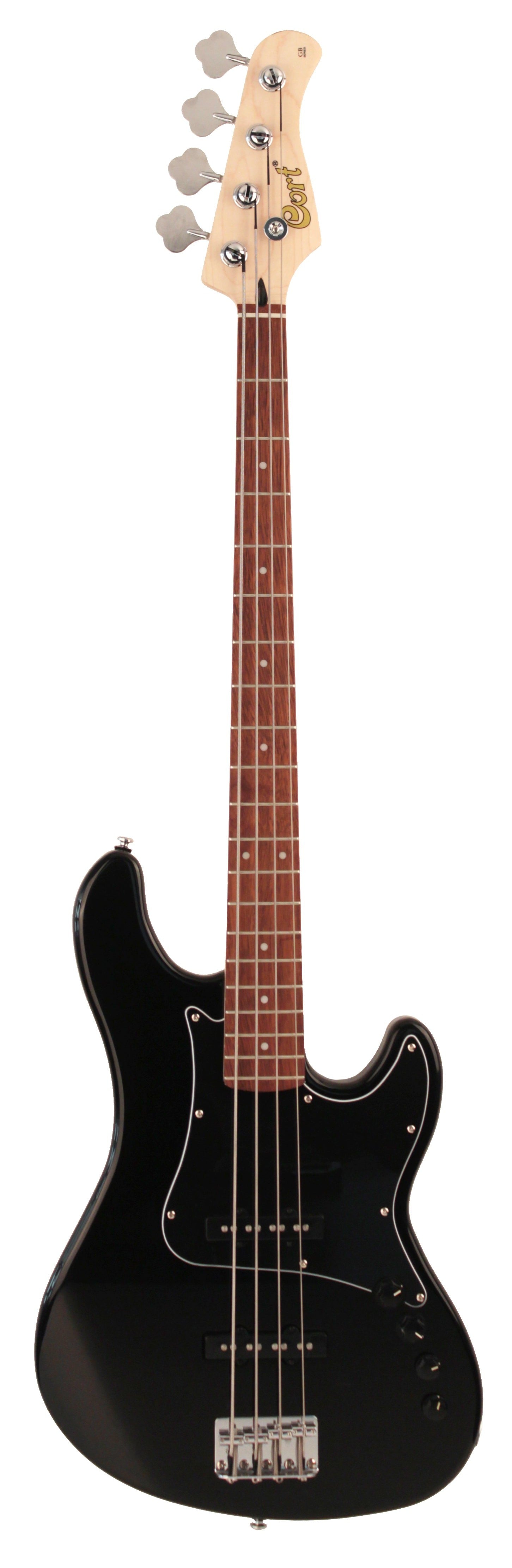 Cort GB34JJ BK 4-String Electric Bass Guitar - Gloss Black Finish | Perfect for Rock, Jazz & Studio Recording