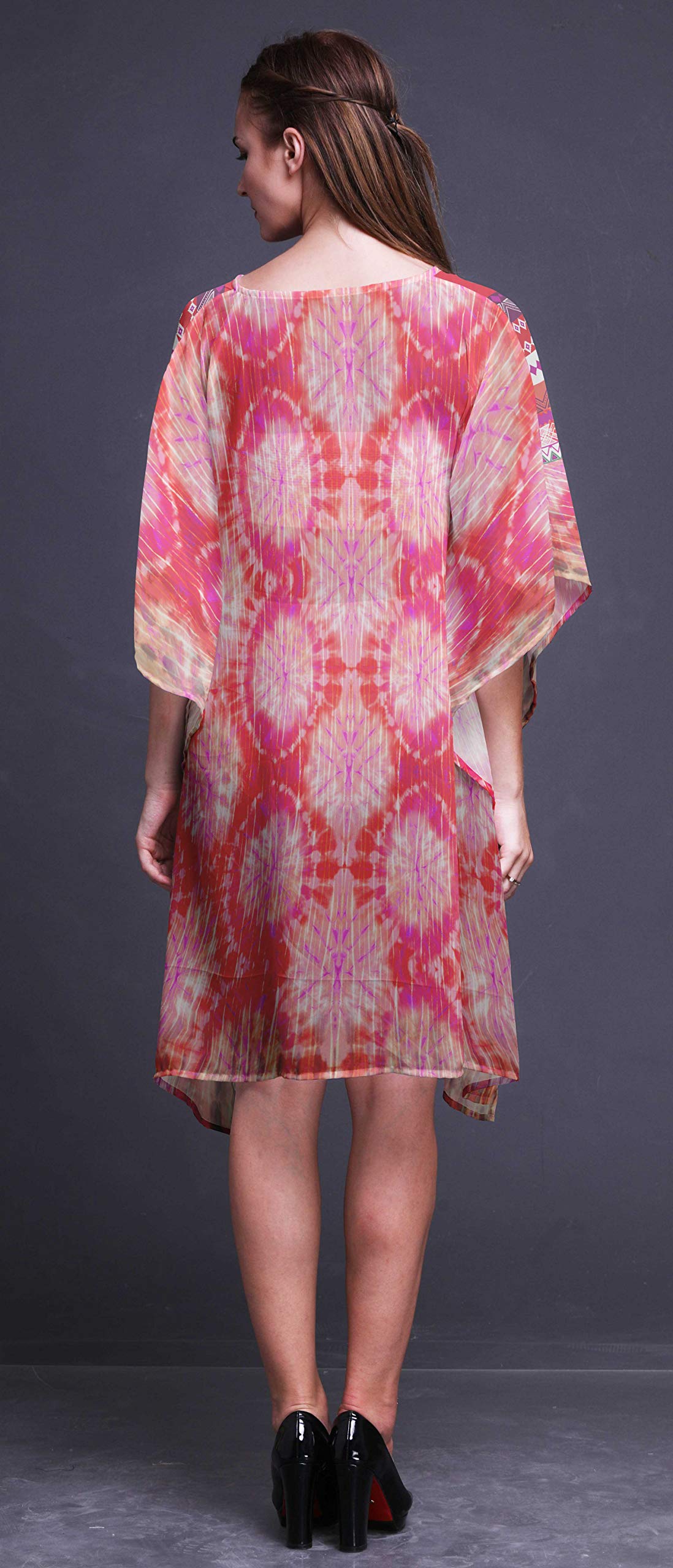 Women's Beach Kaftan Cover Up - Flowy Midi Dress & Bikini Short Caftan for Summer Vacation, Pool Party, and Resort Wear