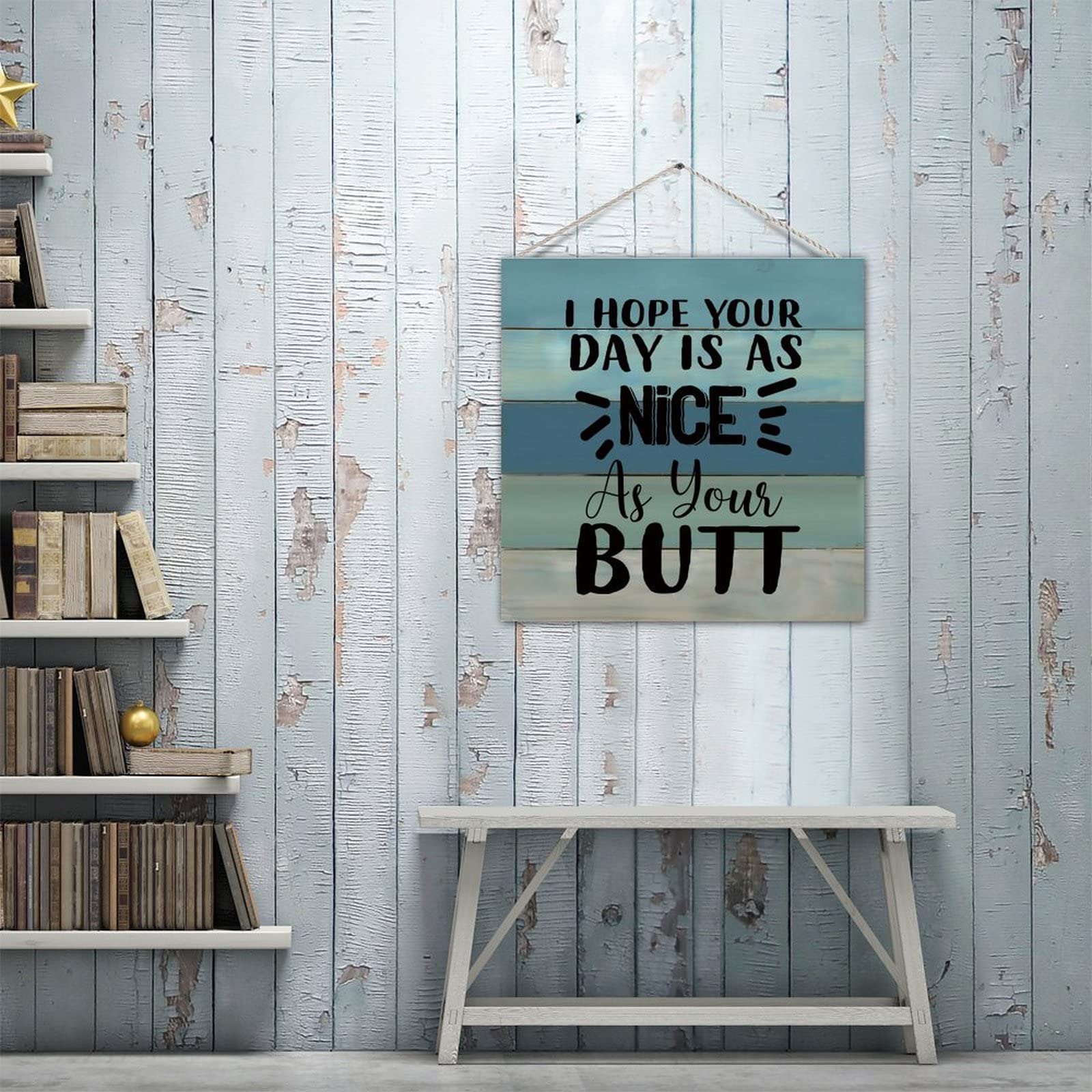 Farmhouse Bathroom Sign - Rustic Wood Wall Plaque for Home & Washroom Decor