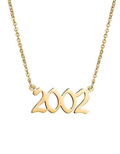 Year Necklace Gold-2002
