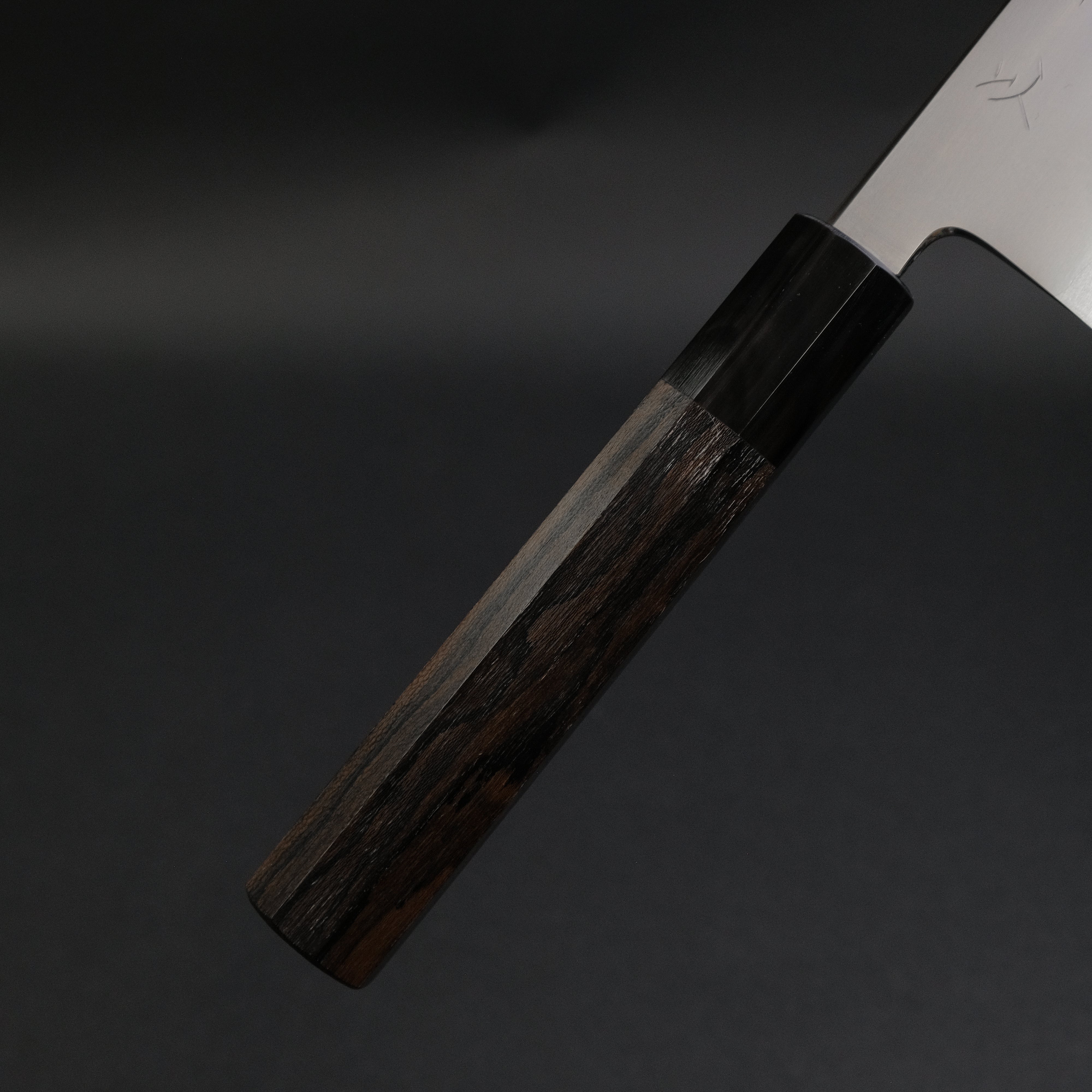 Hitohira Tanaka Izo Blue #1 Stainless Clad Gyuto 210mm Japanese Chef Knife - Premium Ziricote Wood Handle for Professional Chefs & Home Cooking - Perfect for Slicing, Dicing & Meat Cutting