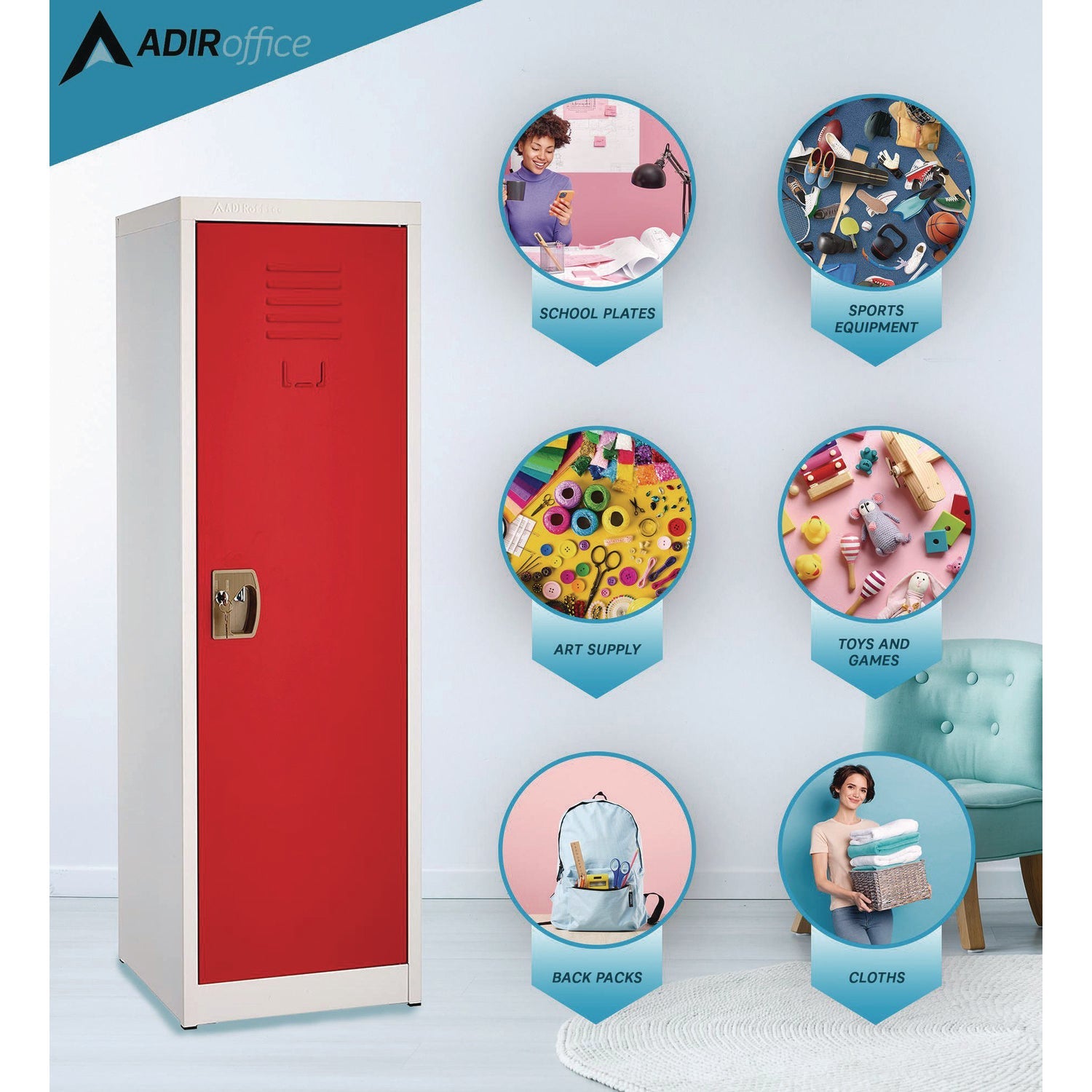 Steel Storage Locker - 1 Compartment, 15