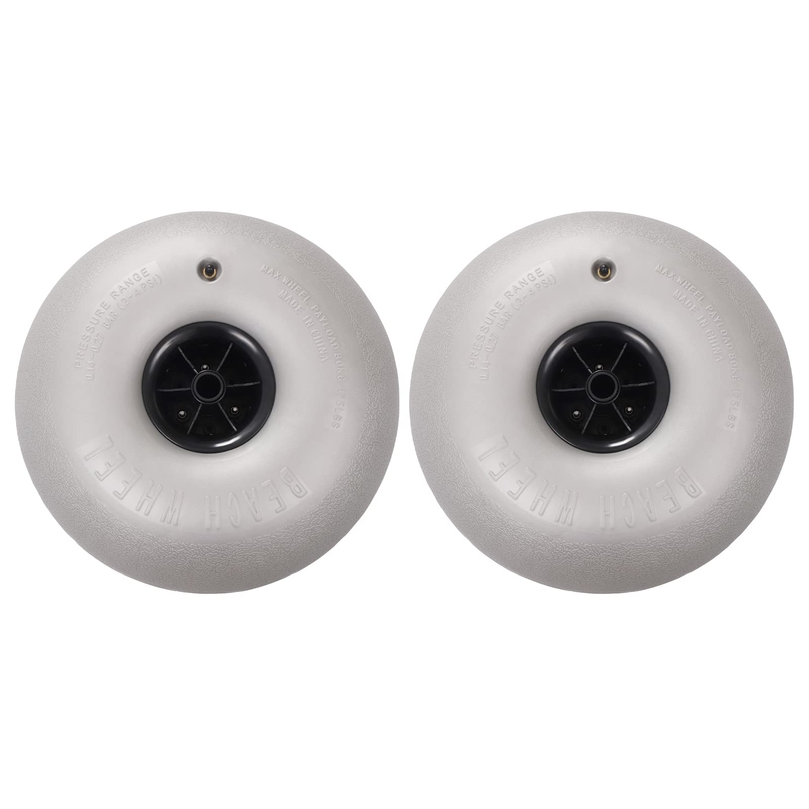 **2-Pack Heavy Duty Beach Wheels - Large Balloon Sand Tires for Kayak & Canoe Dolly - Perfect for Beach, Sand, and Waterfront Adventures**