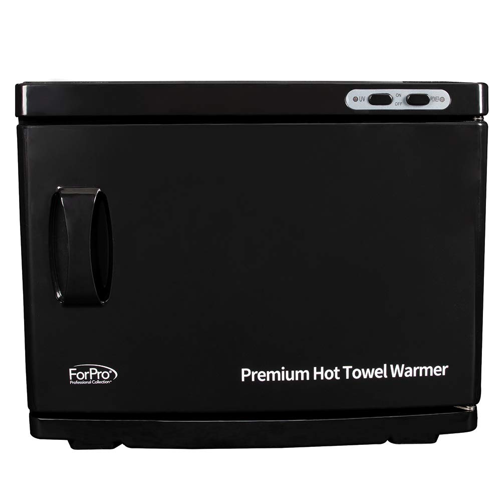 ForPro Professional Collection Premium 23L Extra Large Capacity Hot Towel Warmer with 2 Stainless Steel Racks - Black | Salon & Spa Essential for Warm Towel Therapy, Facial Treatments & Luxury Home Bath Experience