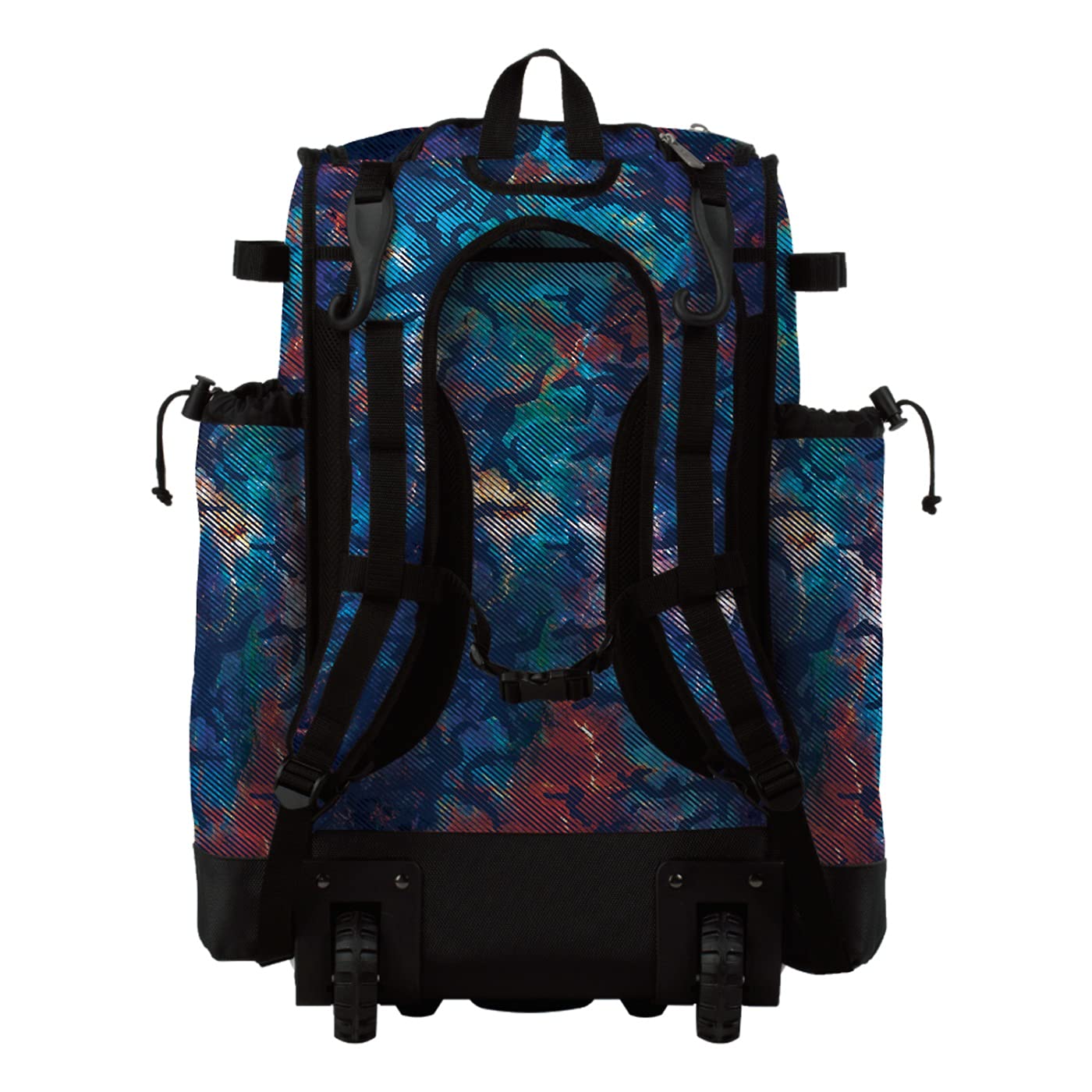 Boombah Catchers Superpack Hybrid Rolling Bat Bag - Nebula Multicolor - Wheeled & Backpack Version | Durable Baseball Equipment for Travel & Practice | Perfect for Catchers & Coaches