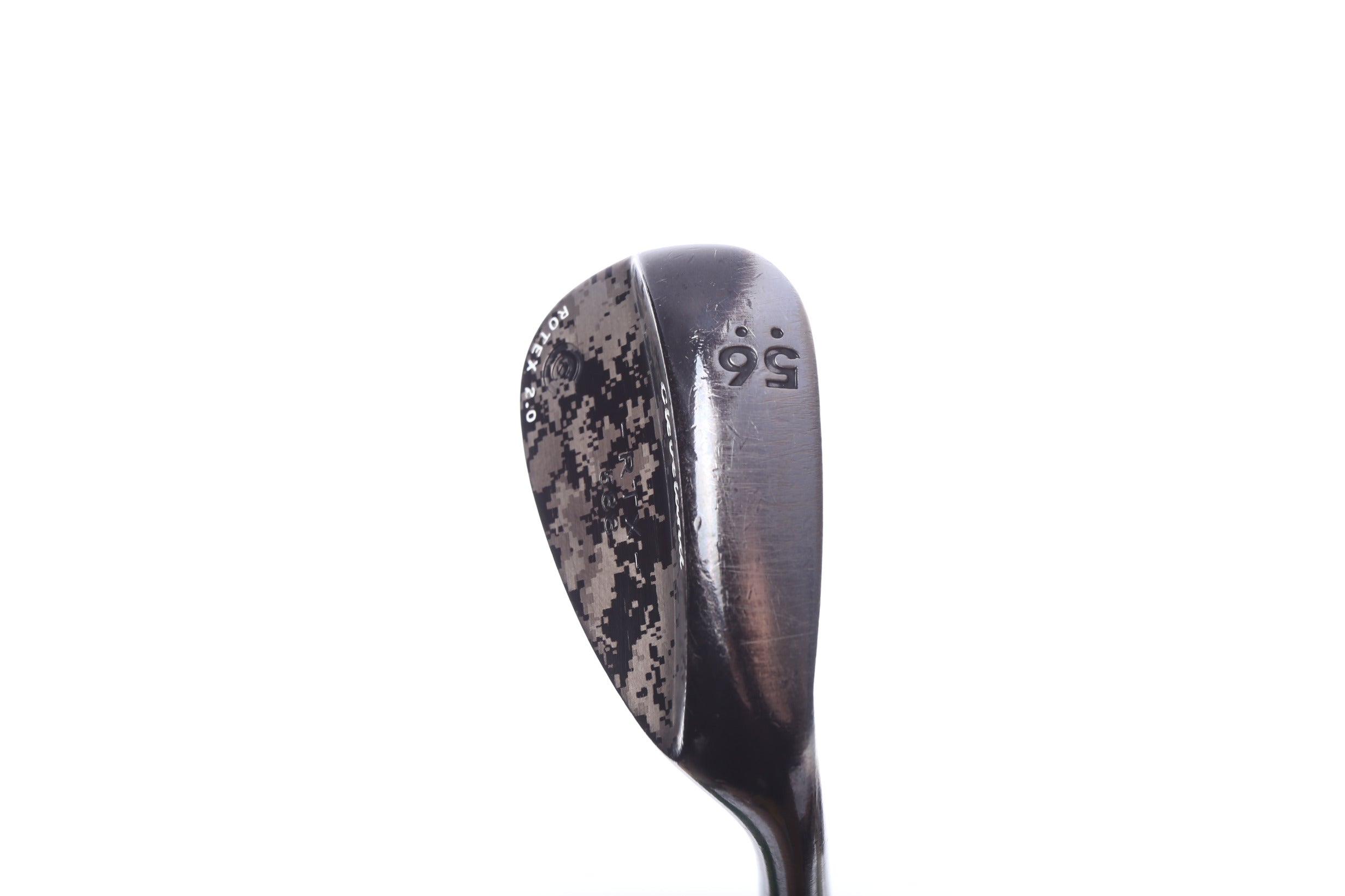 Used Cleveland 588 RTX 2.0 CB Black Camo Blue/Yellow Sand Wedge - Right Handed 56° Stiff Flex Golf Club for Short Game & Bunker Shots