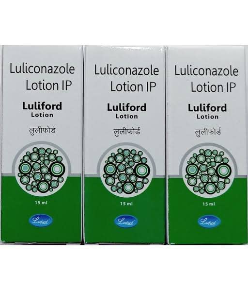 Luliford Lotion - Luliconazole Antifungal Treatment for Skin Infections - Pack of 3 (15ml Each) - Effective for Ringworm, Athlete's Foot & Jock Itch - Perfect for Home & Travel First Aid Kits