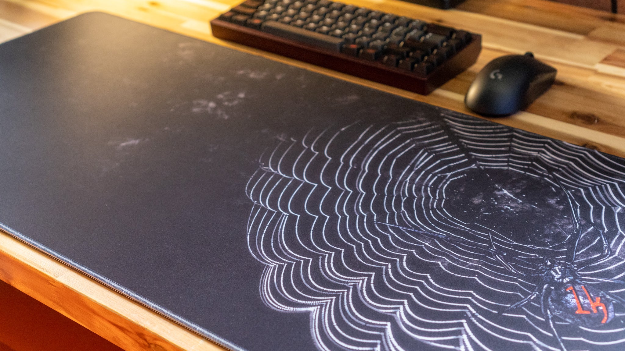 Wally1k Black Widow Limited Edition Gaming XL Mouse Pad - Content Creator Collaboration - Perfect for Esports, Streaming & Office Work