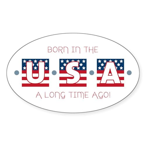 White - Born Usa Sticker