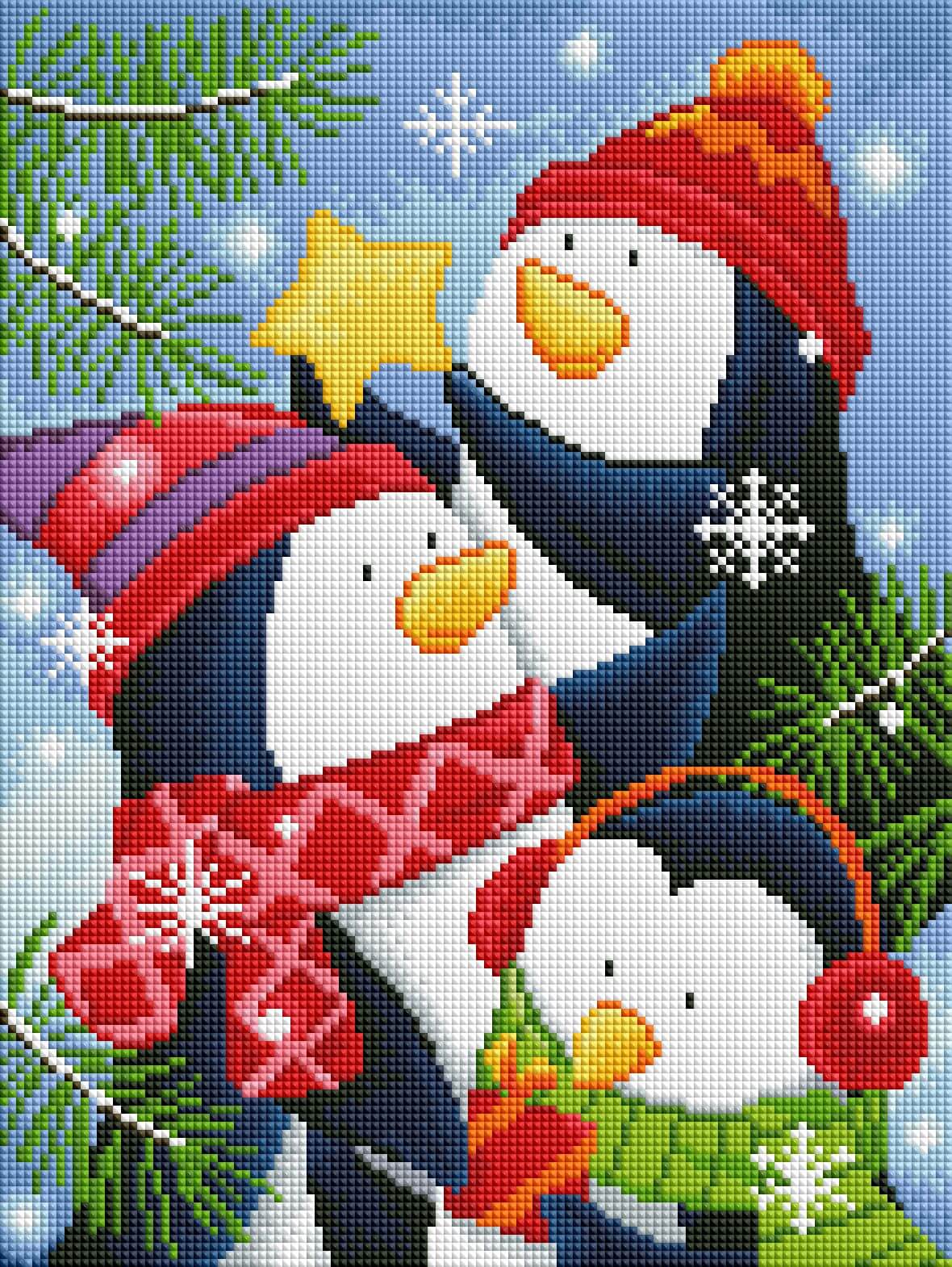 Penguin Trio Figurine Set - Cute Decorative Penguin Statues for Home, Office & Gift - Perfect for Christmas Decor, Shelf Display & Winter Themed Parties