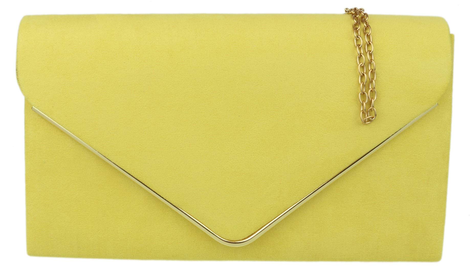 Stylish Women's Faux Suede Envelope Clutch Bag - Elegant Handbag for Parties, Weddings & Evening Events - Trendy Girly Purse for Women