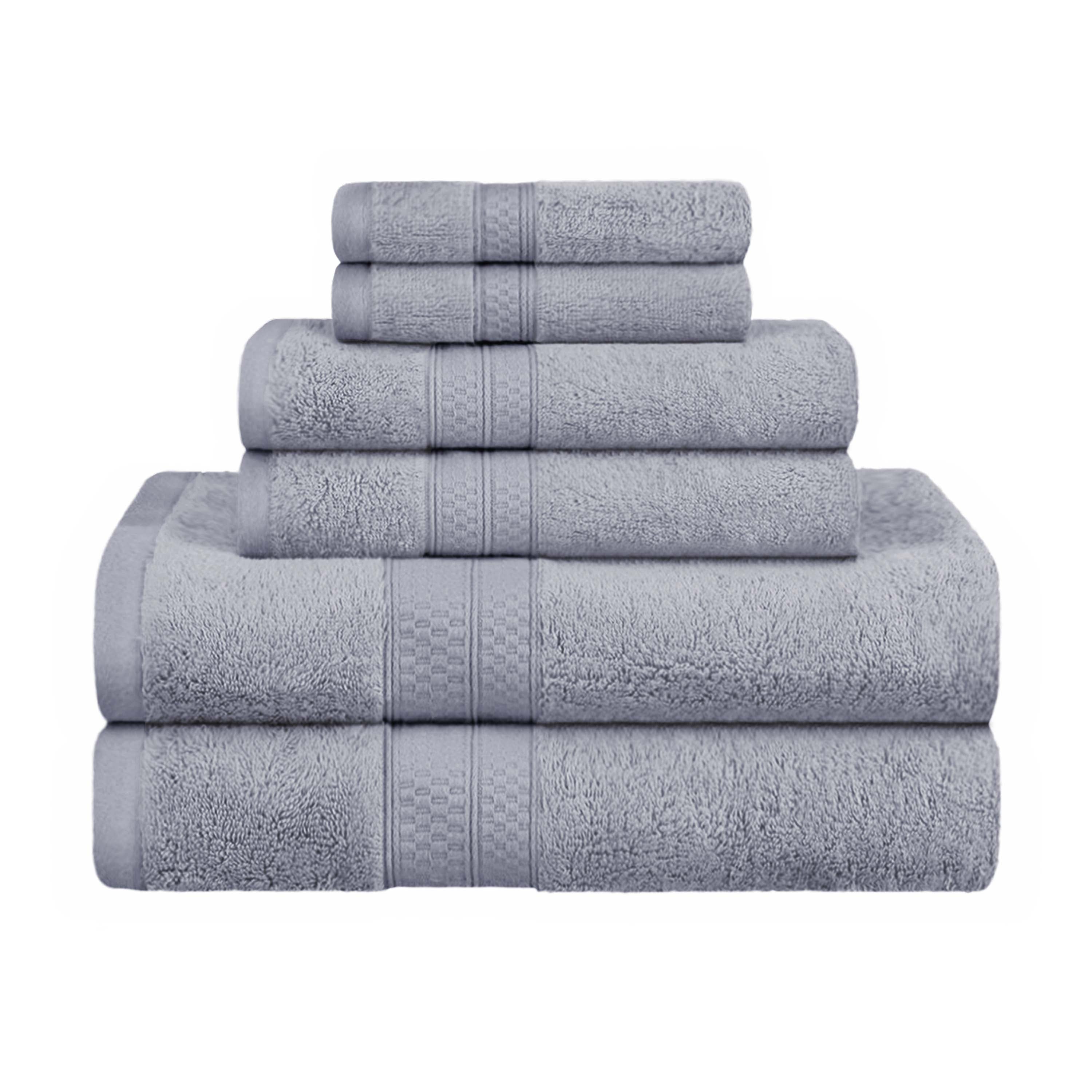 Ultra Soft Rayon Bamboo Cotton Blend 6-Piece Towel Set | Bath, Beach & Spa Luxury Towels | Eco-Friendly & Absorbent