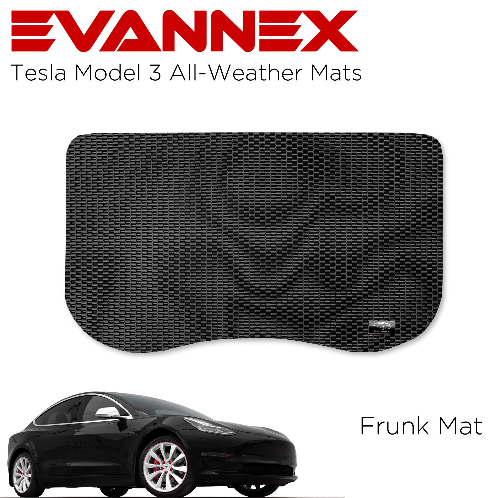 EVANNEX Premium All-Weather Floor Mats for Tesla Model 3 | Heavy Duty Car Accessories | Waterproof & Durable Interior Protection | Perfect for Daily Commute, Road Trips & Winter Driving