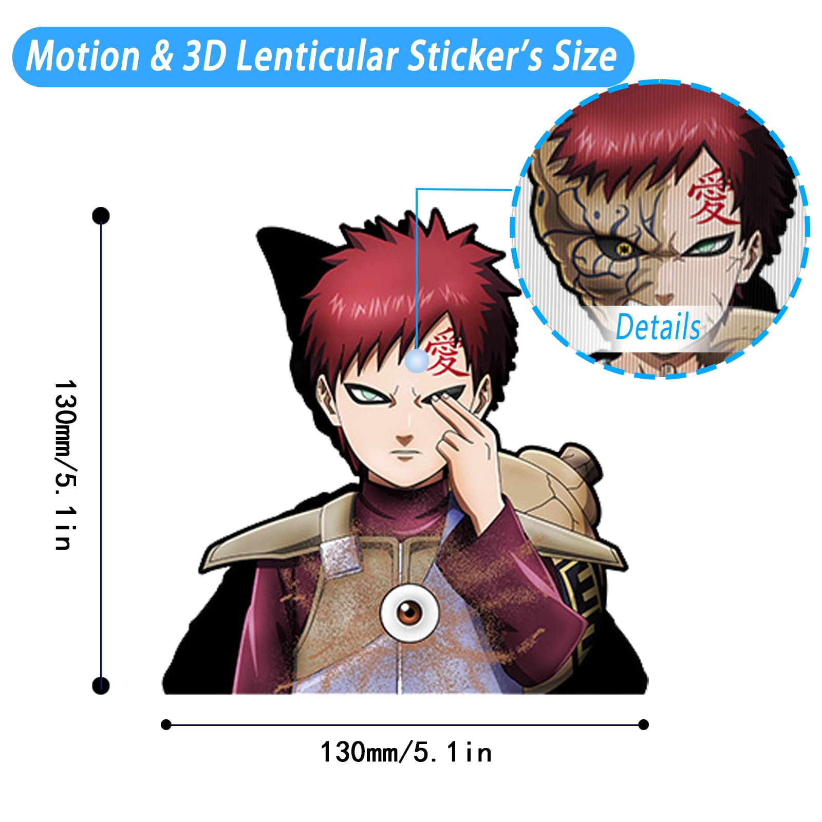 3D Motion Anime Stickers - Waterproof Car Decals for Automotive, Laptop, Skateboard & Wall Decor - Japanese Manga Vinyl Stickers - Cool Gifts for Kids & Anime Fans - Perfect for Personalizing Vehicles, Tech Devices & Room Decor