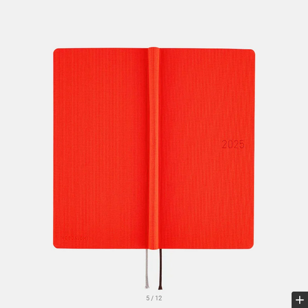 Hobonichi Weeks MEGA 2025 Planner - Weekly Horizontal Hardcover Notebook with English Edition | January & Monday Start | Chili Pepper Red | Perfect for Bullet Journaling, Work Planning & Personal Organization