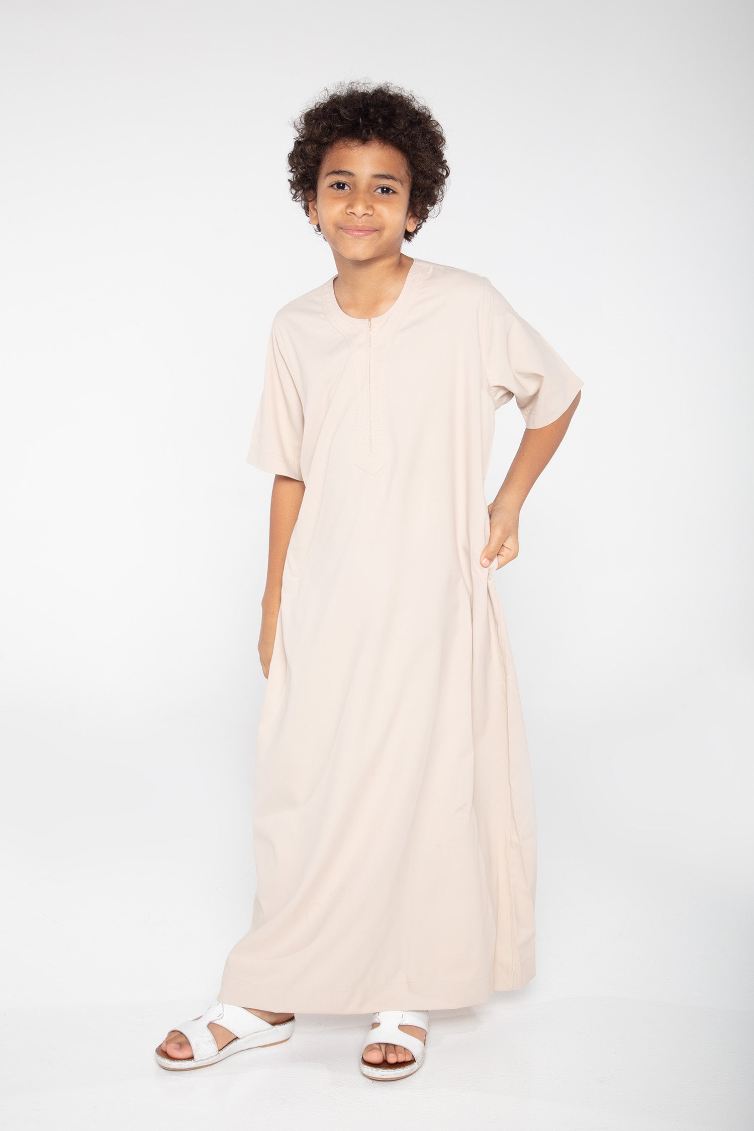J110 Boys Almond Short Sleeve T-Shirt - Comfortable Cotton Tee for Kids - Perfect for School, Play & Everyday Wear
