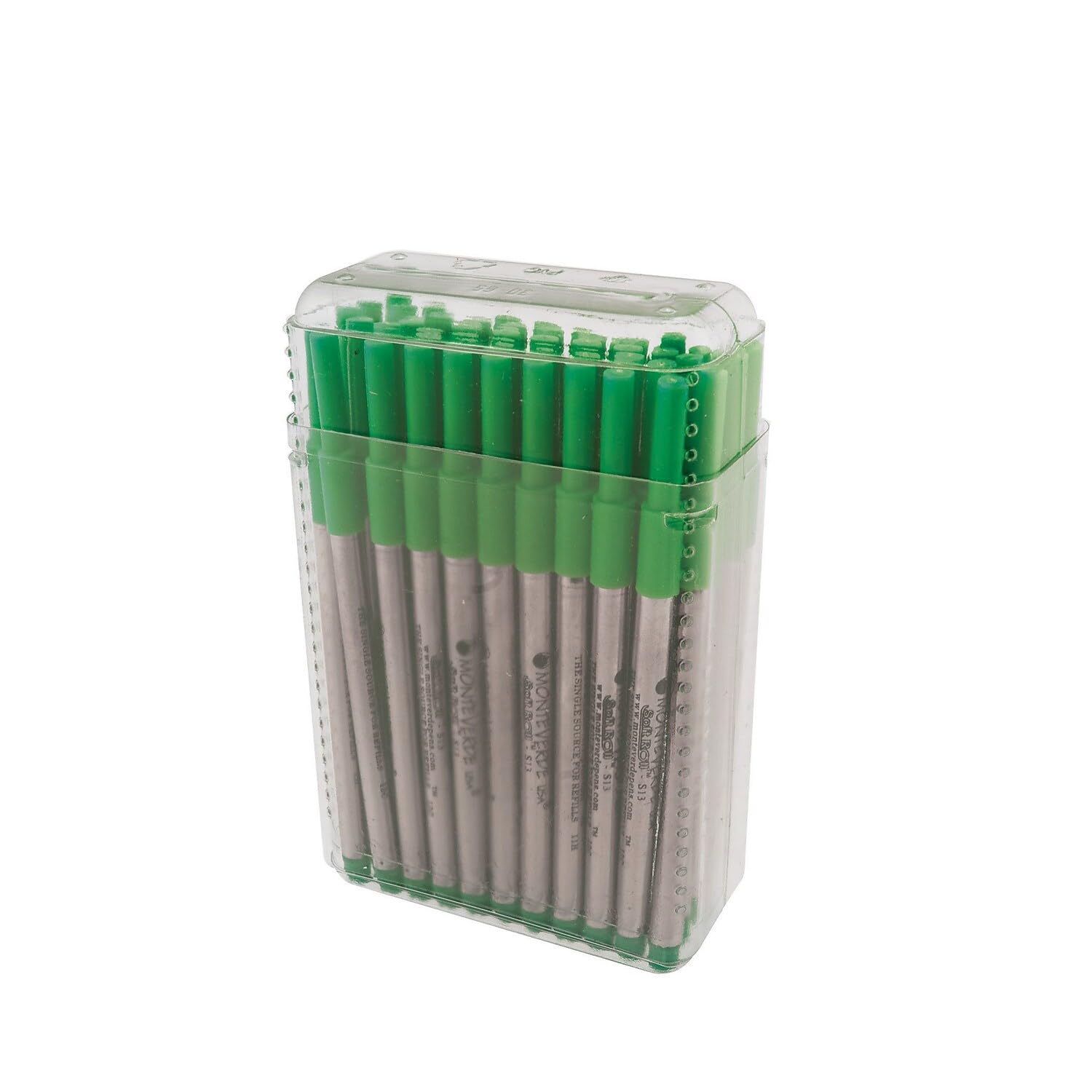 Monteverde S134GN Medium Green Ballpoint Pen Refills - 50 Pack for Sheaffer Ballpoint Pens | Perfect for Office, School & Everyday Writing Needs