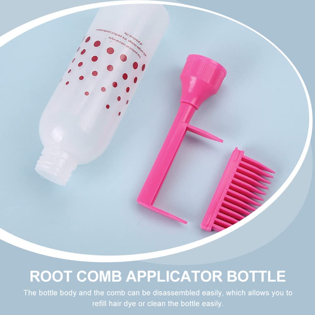 Ghelonadi 120ML Hair Oil Bottle with Comb - Hair Dye Applicator Brush & Styling Tool for Hair Coloring (White) - Perfect for Salon Professionals & At-Home Hair Treatments