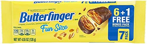 Butterfinger Fun Size Candy Bars - 7 Pack for Easter Baskets & Snacking