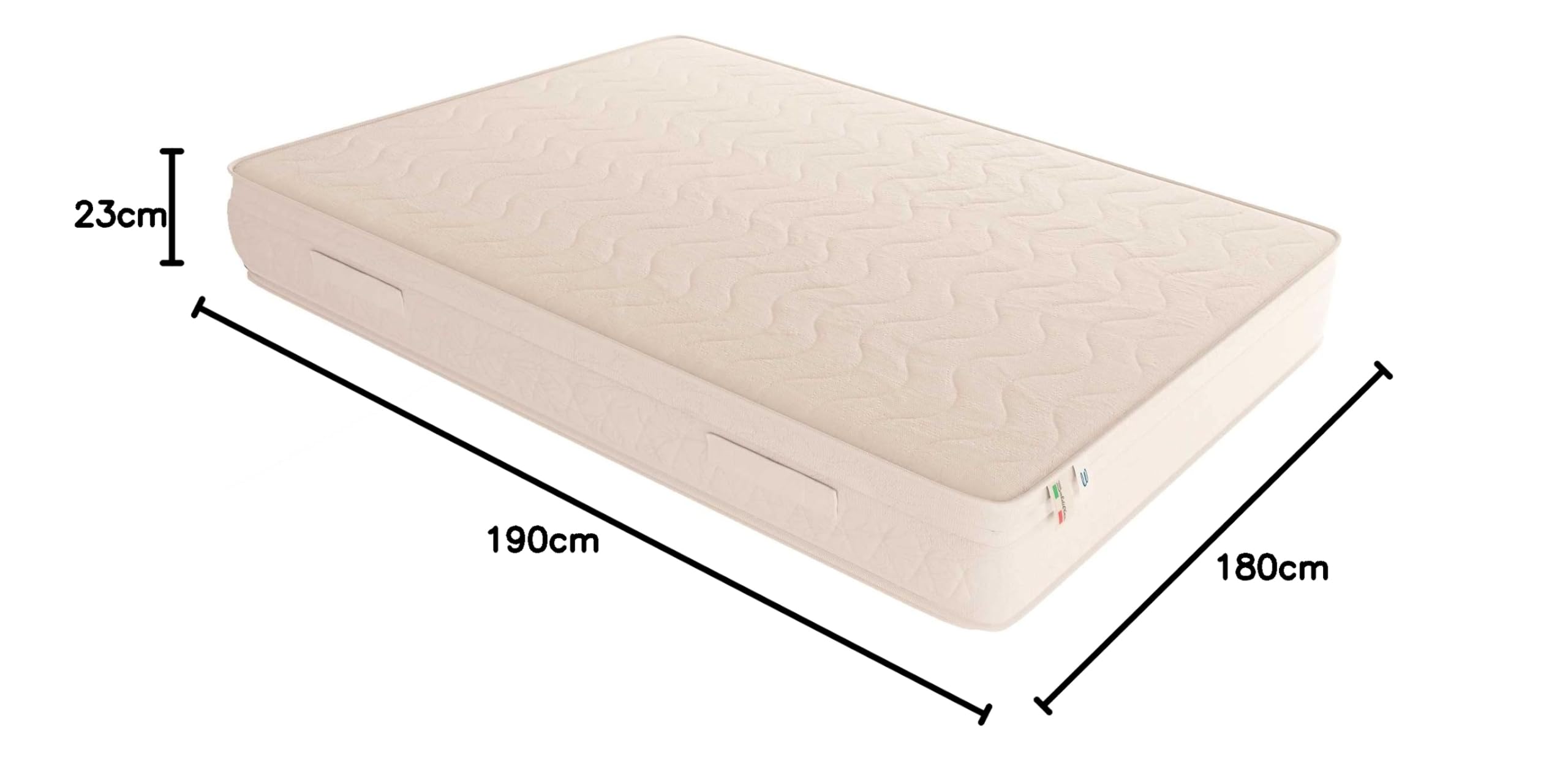 Baldiflex Memory Foam Mattress - 180x190x23cm Hypoallergenic Anti-Dust Mite Viscoelastic Mattress with Removable Cover | Perfect for Bedroom, Guest Room & Home Comfort