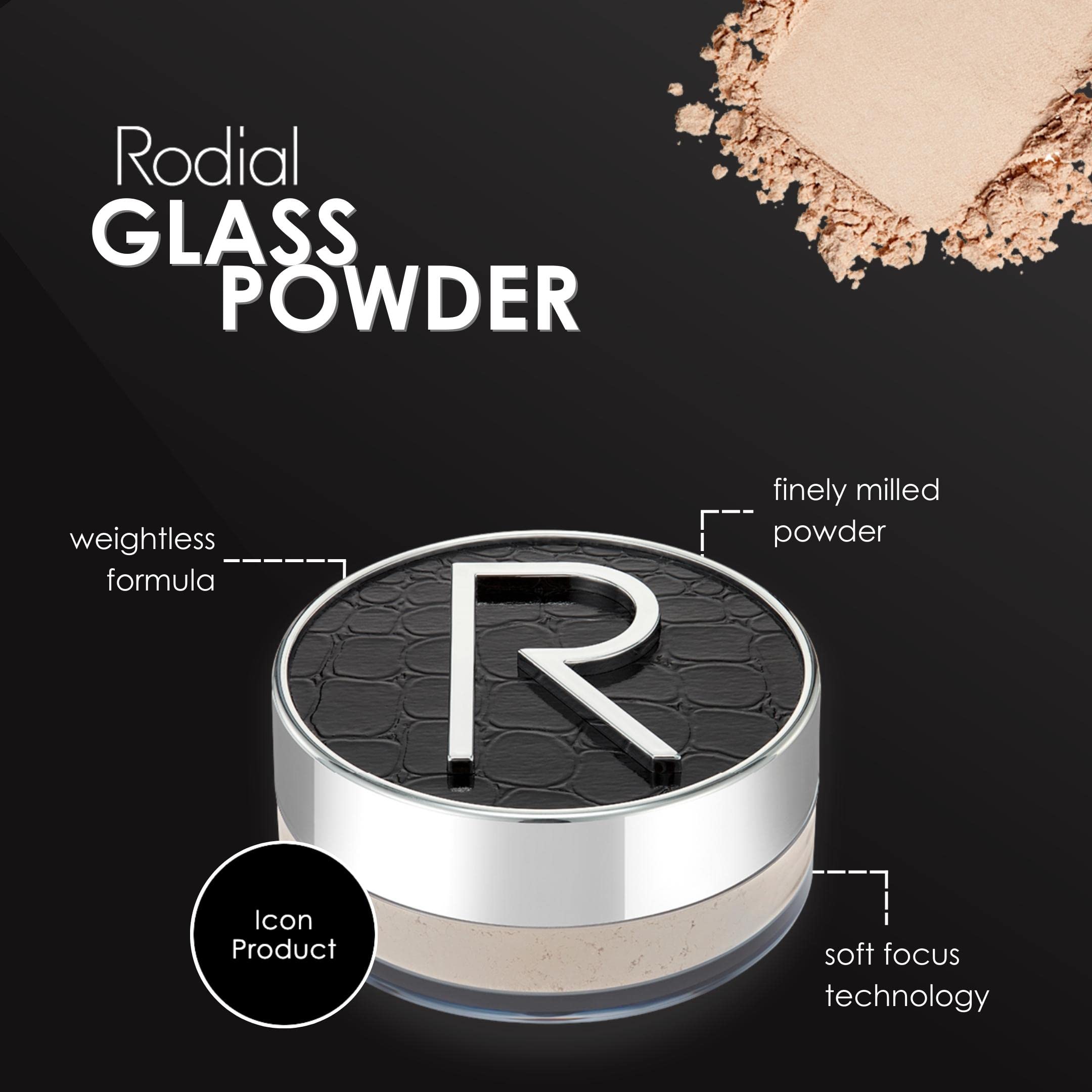 Rodial Glass Powder 0.4 oz - Skin Perfecting Loose Face Powder with Creamy Formula | Natural Luminosity Glow & Flawless Finish | Setting Powder for Daily Makeup & Special Occasions
