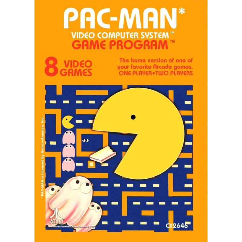 Atari 2600 Pac-Man Classic Video Game Cartridge - Retro Gaming Console Accessory for Collectors & Vintage Arcade Enthusiasts - Perfect for Home Entertainment & Gaming Parties