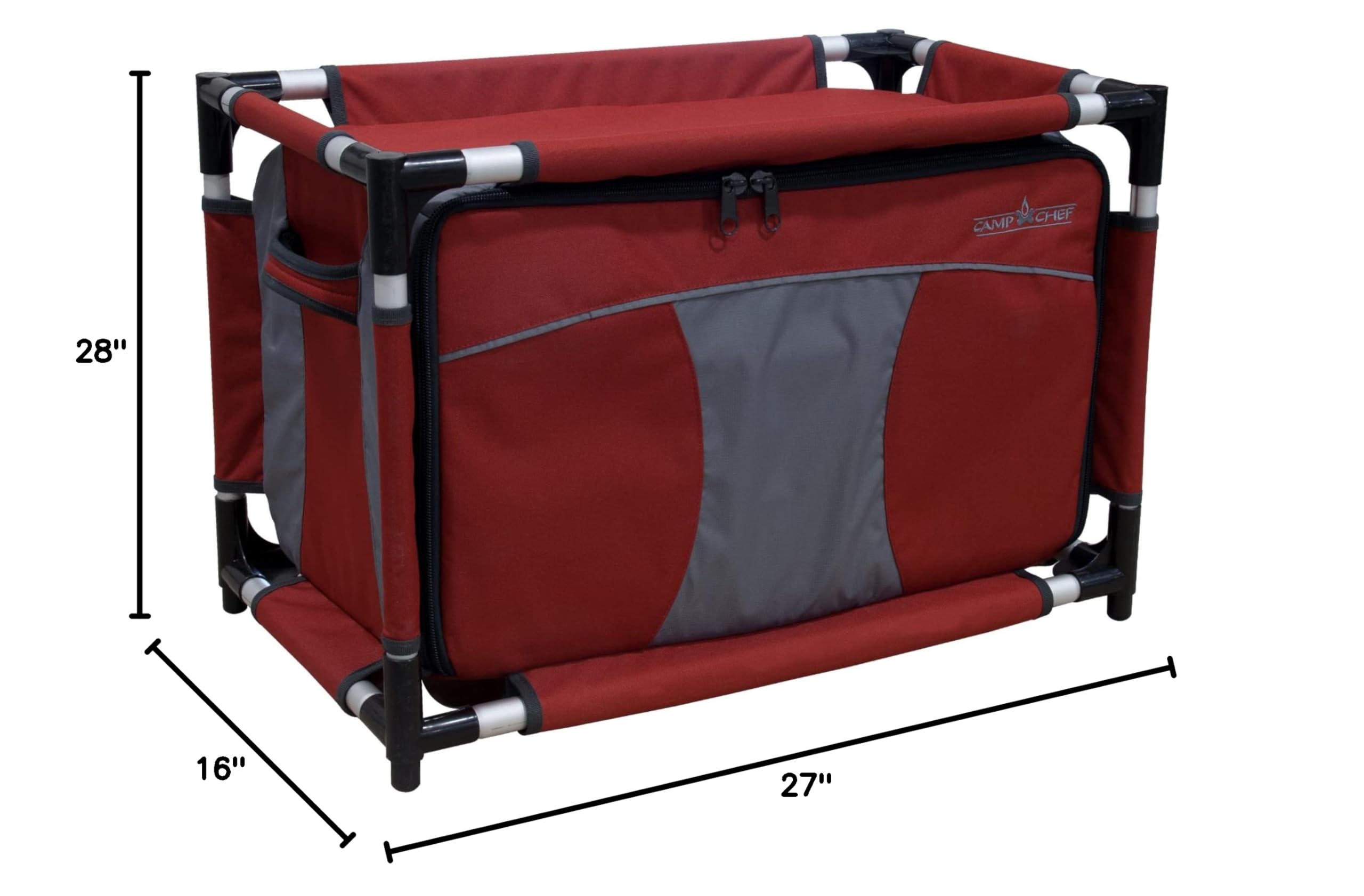 Camp Chef Sherpa Table & Organizer - Portable Aluminum Camping Table for Outdoor Cooking & Gear Storage - Perfect for Camping, Picnics & Backyard BBQs