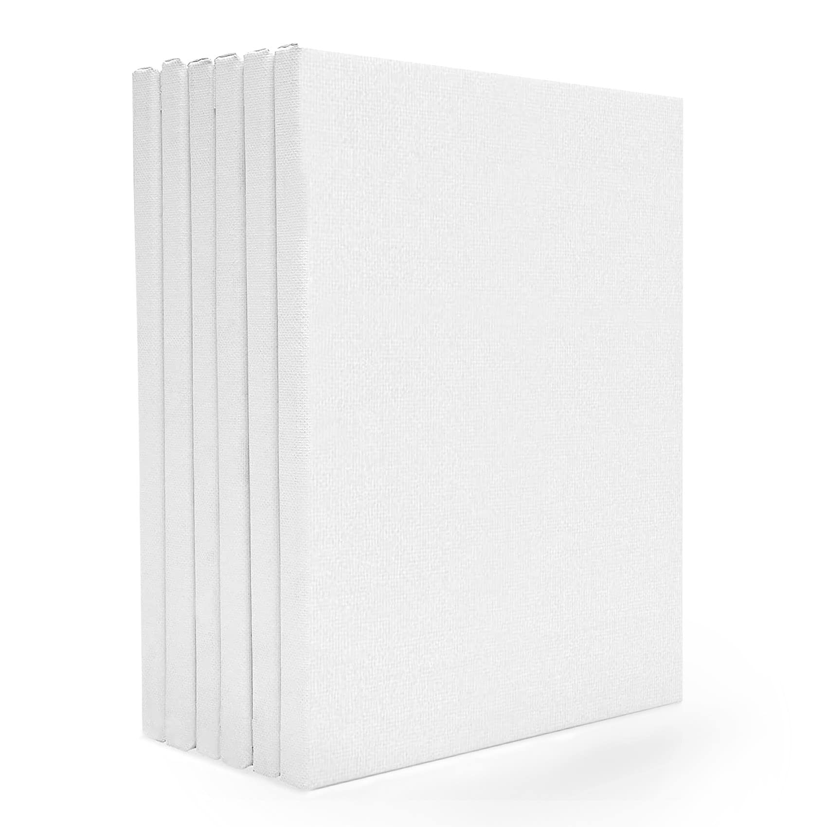 HVEST 6 Pack 8x10 Inch Stretched Canvas Boards - Premium Painting Supplies for Artists, Kids & Adults - Framed Canvas Panels for Acrylic, Oil & Watercolor Painting - Perfect DIY Art Projects & Creative Gifts (Use for Home Decor, Classroom Art, Studio Practice & Hobby Painting)