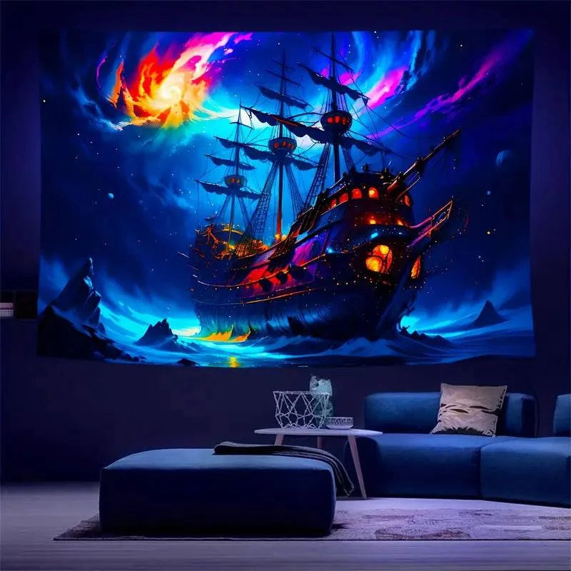Sailing Boat Pattern - Nautical Themed Home Decor for Coastal & Beach House Style | Perfect for Wall Art, Pillows, Curtains & More