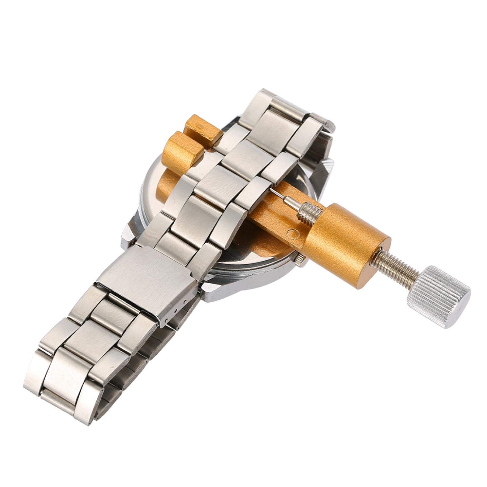 Stainless Steel Watch Band Link Pin Remover Tool - Professional Metal Bracelet Strap Adjuster & Repair Kit with 3 Extra Pins | Perfect for Watchmakers & DIY Watch Band Sizing at Home