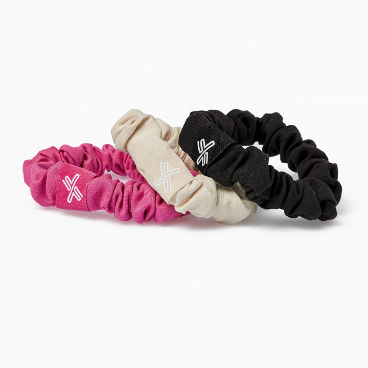 Custom Logo Skinny Scrunchie Hair Ties - Personalized Hair Accessories for Women & Girls - Perfect for Workouts, Yoga, and Everyday Use