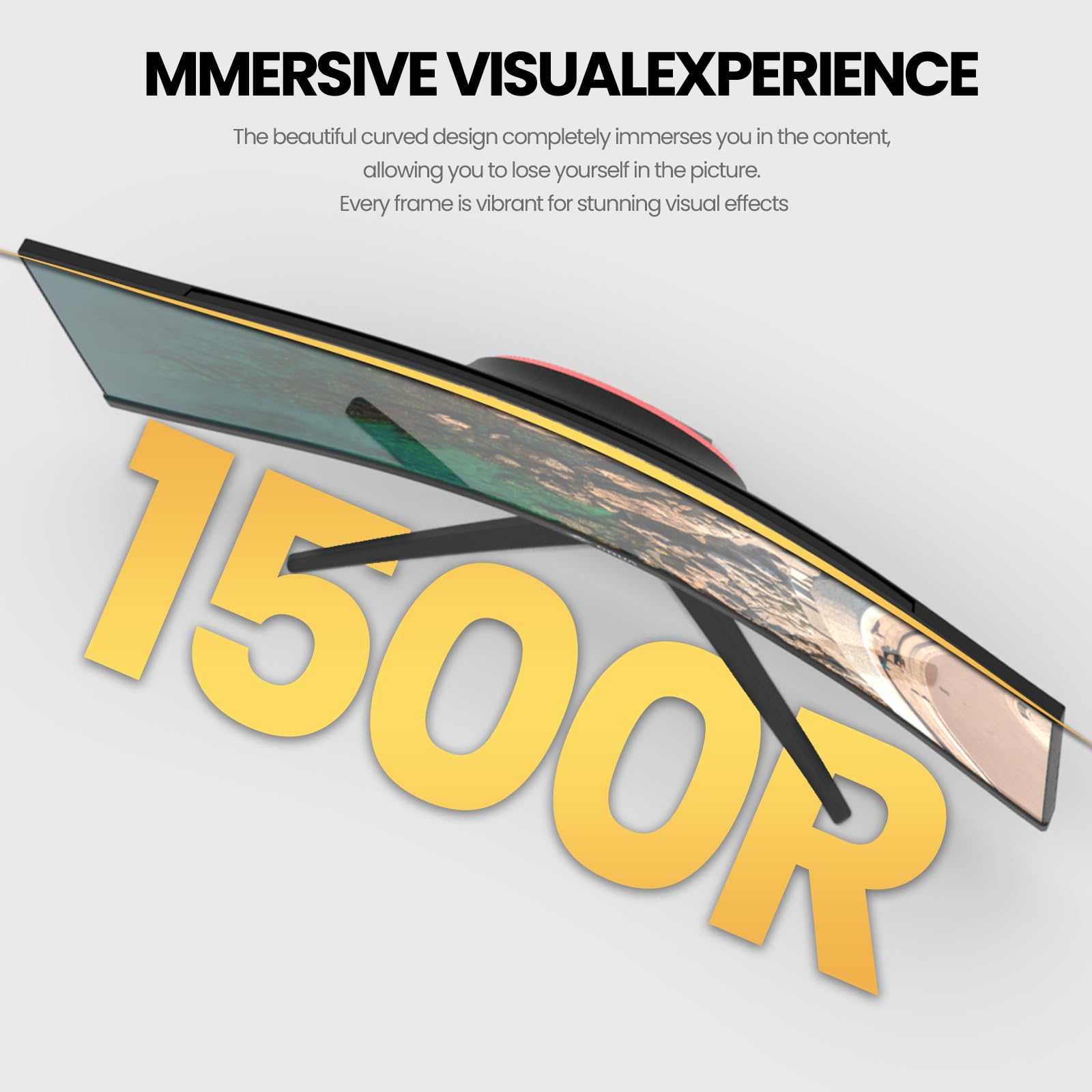 CRUA 30Inch Ultrawide Curved Monitor - 21:9 WFHD 2560x1080P VA Panel, 99% sRGB, 100Hz Refresh Rate, 1500R Curvature, AMD FreeSync, VESA Mount, HDMI/DP Ports - Black | Perfect for Gaming, Office Work & Home Entertainment